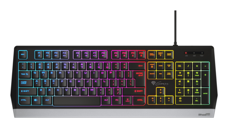 TECLADO GAMING GENESIS RHOD 300 USB RETROILUMINADO NEGRO