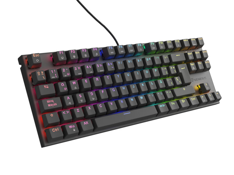 TECLADO GAMING GENESIS THOR 303 TKL ES USB RETROILUMINADO MECANICO NEGRO