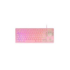 TECLADO H-MECH GAMING MARS GAMING MK023 COLOR ROSA TAMAÑO COMPACTO TKL ILUMINACION RGB