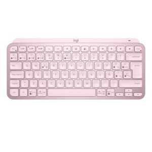 TECLADO LOGITECH BLUETOOTH MX KEYS MINI ILUMINADO COMPACTO RECARGABLE USB-C COLOR ROSA 920-010813