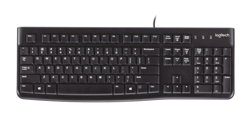 TECLADO LOGITECH K120 EN INGLES USB NEGRO