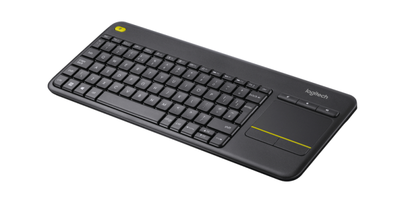 TECLADO LOGITECH k400 PLUS TOUCHPAD INGLES INALAMBRICO NEGRO