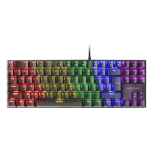 TECLADO MECANICO COMPACTO TKL MARS GAMING MK80 ITALIANO BLACK ILUMINACION 12EFECTOS SWITCH MARRON