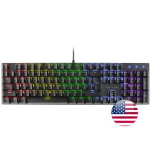 TECLADO MECANICO MARS GAMING MK422 US SWITCH AZUL PR DE 100Hz ANTI-GHOSTING AVANZADO RGB NEGRO