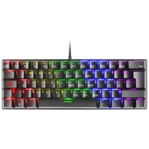 TECLADO MECANICO ULTRA COMPACTO MARS GAMING MK60 ITALIANO BLACK SWITCH MARRON PR DE 100Hz