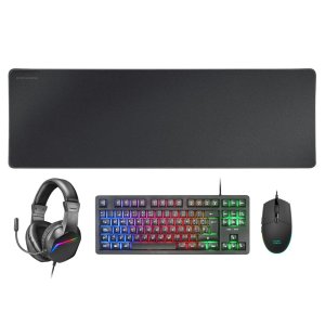 MARS GAMING Combo Gaming MCP-RGB3 4EN1 Negro
