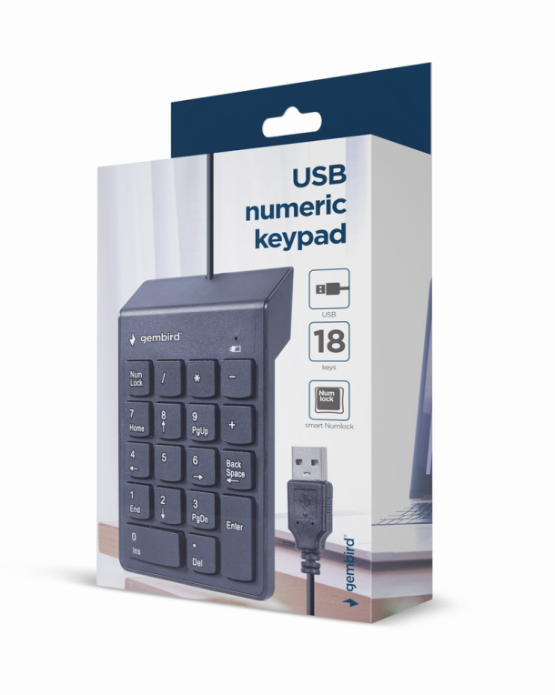 TECLADO NUMERICO GEMBIRD USB NEGRO