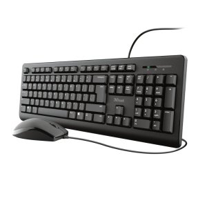 TECLADO Y MOUSE TRUST TKM-250 SILENCIOSO RESISTENTE A LA CAIDA DE LIQUIDOS CABLE 1.8m 23977