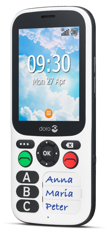 TELEFONO MOVIL SENIOR DORO 780X 2,8" 512MB 4GB BLANCO NEGRO