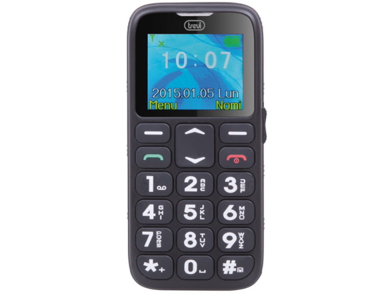 TELEFONO TREVI SICURO 10 SENIOR PHONE BIG BUTTONS FUNCION S.O.S. BLACK