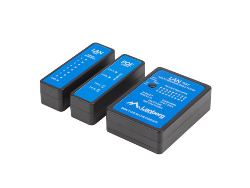 TESTER POE LANBERG CABLE RJ45 RJ12 RJ11 COAXIAL