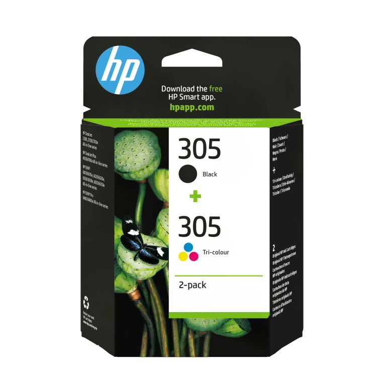TINTA HP 305 PACK COLOR NEGRO
