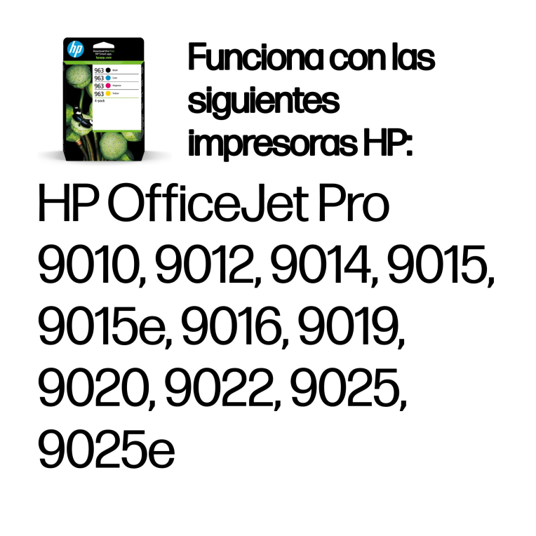 TINTA HP 963 PACK AHORRO NEGRO CIAN MAGENTA AMARILLO