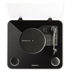 TOCADISCOS BLUETOOTH ENERGY SISTEM BLACKSPIN ALTAVOCES 5W 33-45-78 RPM BT RCA DIGITALIZACION EN USB