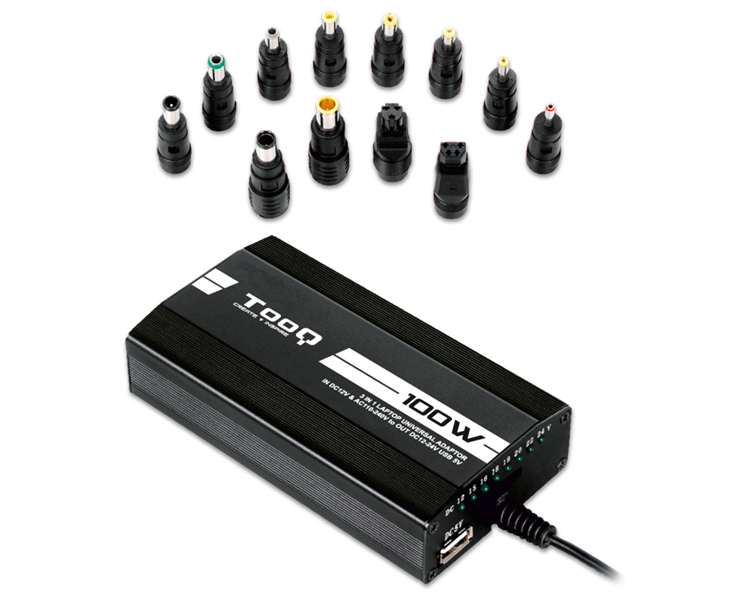 CARGADOR MANUAL 1XUSB 100W NEGRO TOOQ