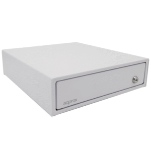 TPV CAJON PORTAMONEDAS COMPACTO APPROX APPCASH33 WHITE 33x36 APERTURA MANUAL Y AUTOMATICA COLOR BLAN