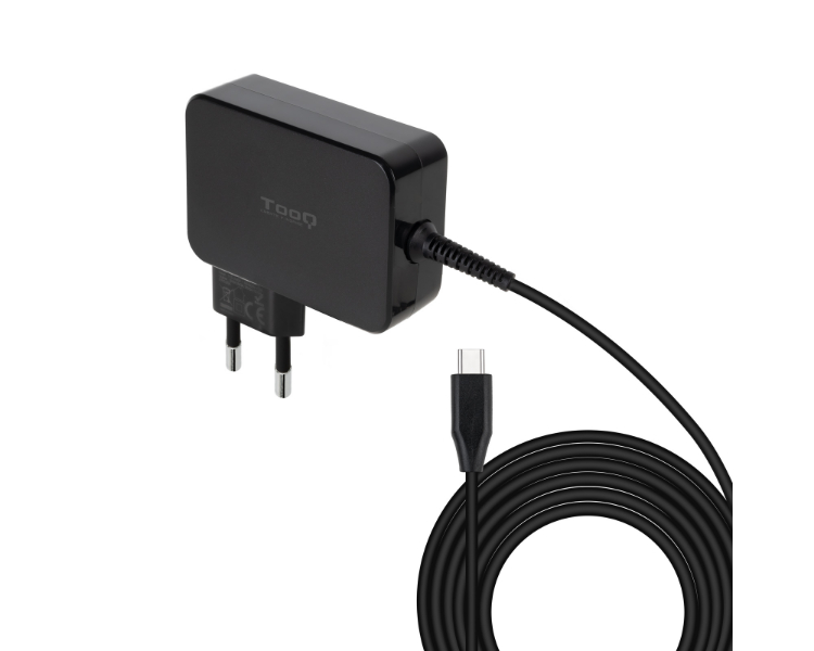 CARGADOR AUTOMATICO PORTATIL GAN USB-C PD 3.0 90W NEGRO TOOQ