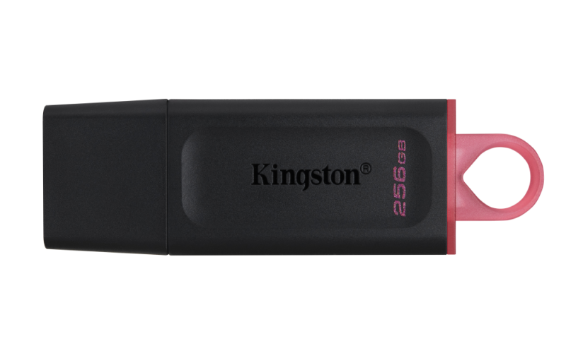 USB 3.2 KINGSTON 256GB DATATRAVELER EXODIA NEGRO / ROJO