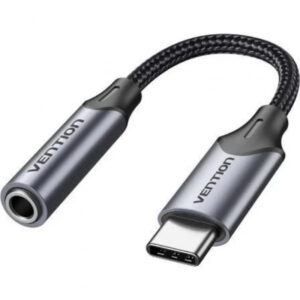 ADAPTADOR AUDIO JACK 3.5/H USB-C 0.10 M GRIS VENTION