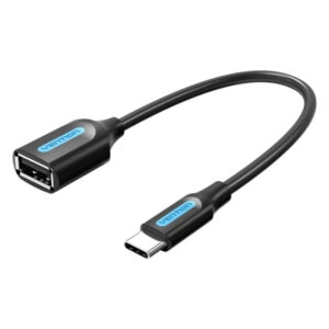 CONVERSOR USB-C/M A USB-A/H 0.15 M NEGRO VENTION