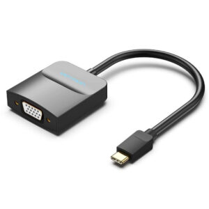 ADAPTADOR CONVERSOR USB-C A VGA/H NEGRO VENTION