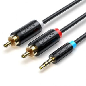 CABLE AUDIO ESTEREO JACK 3.5/M 2xRCA/M 1 M NEGRO VENTION