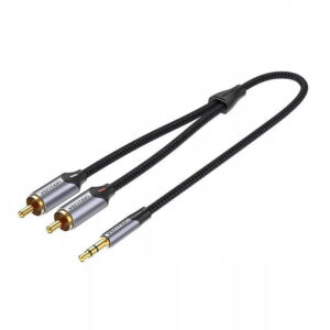 CABLE AUDIO ESTEREO JACK 3.5/M 2xRCA/M 1 M GRIS VENTION