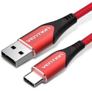 CABLE USB-A A USB-C M-M 1.5 M ROJO VENTION