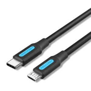 CABLE USB-C 2.0 A MICRO USB M-M 0.5 M NEGRO VENTION