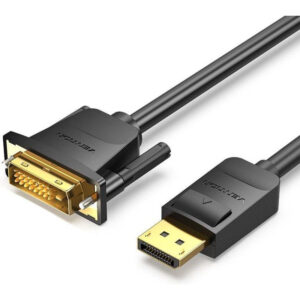 CONVERSOR DISPLAYPORT/M A DVI/M 2 M NEGRO VENTION