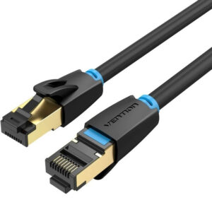 CABLE DE RED LATIGUILLO RJ45 CAT.8 SFTP AWG28 10 M NEGRO VENTION