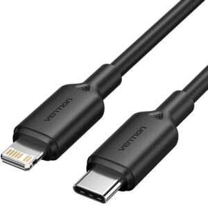 CABLE 2.0 USB-C A LIGHTNING 2 M NEGRO VENTION