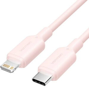 CABLE 2.0 USB-C A LIGHTNING 1 M ROSA VENTION