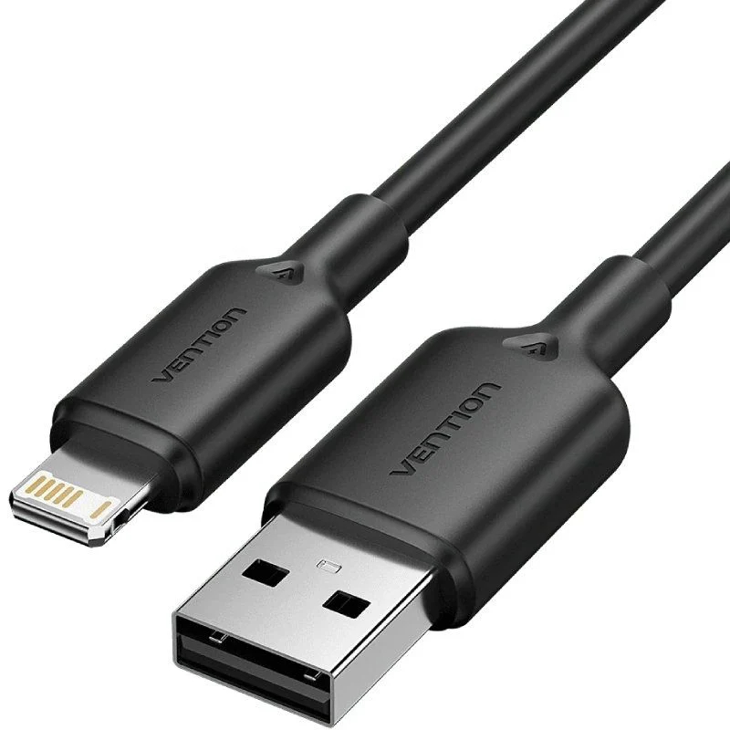CABLE 2.0 USB A LIGHTNING 1 M NEGRO VENTION