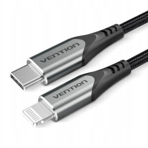 CABLE 2.0 USB-C A LIGHTNING 1 M GRIS VENTION