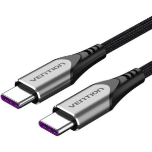 CABLE USB-C A USB-C 2.0 5A 100W 1 M GRIS VENTION