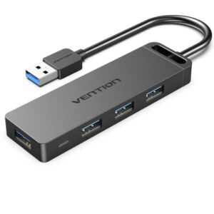 HUB 4 PUERTOS USB 3.0 4xUSB 1xMICRO USB GRIS VENTION