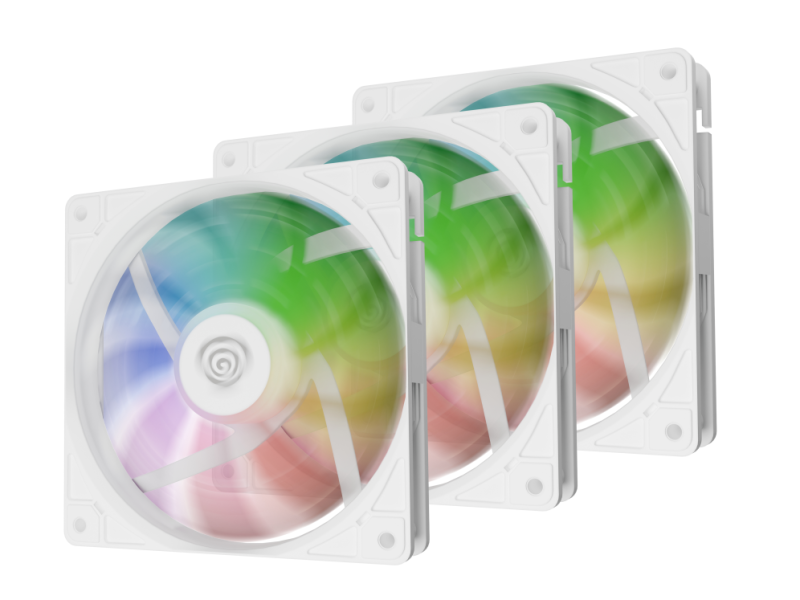 VENTILADOR GENESIS OXAL 120 ARGB BLANCO PACK 3 UDS