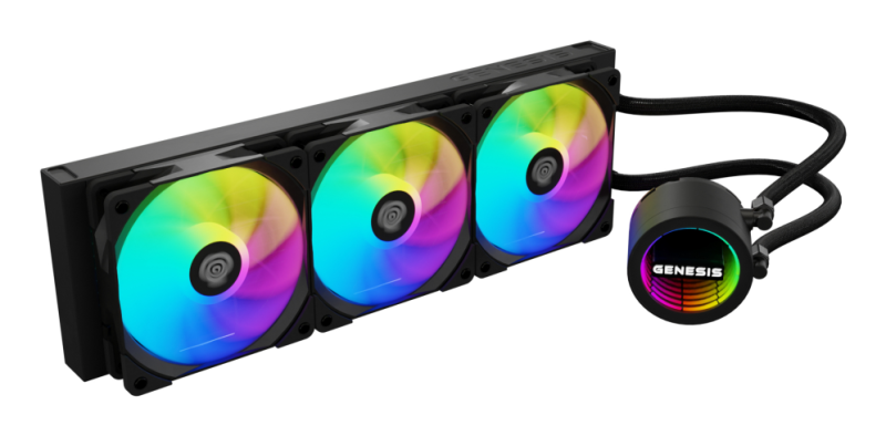 VENTILADOR GENESIS REFRIGERACION LIQUIDA HYDRIA 360 ARGB 120MM + PASTA TERMICA