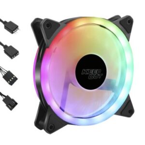 VENTILADOR INTERNO KEEP OUT XFC-120SR ARGB 120mm 4 PIN PWM COLOR NEGRO