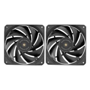 VENTILADOR INTERNO MARS GAMING MFNCLX2 KIT DE DOS FBD DE COBRE 120mm CONEXION PWM COLOR NEGRO