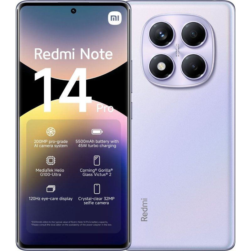 SMARTPHONE REDMI NOTE 14 PRO (8+256GB) PURPLE XIAOMI